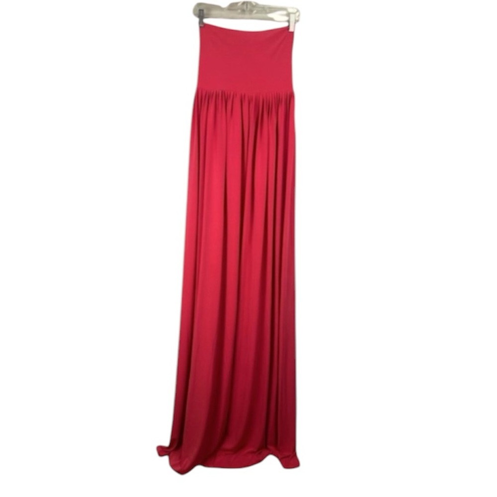 Silk Fairies Pink Strapless Maternity Photo Long Dress
